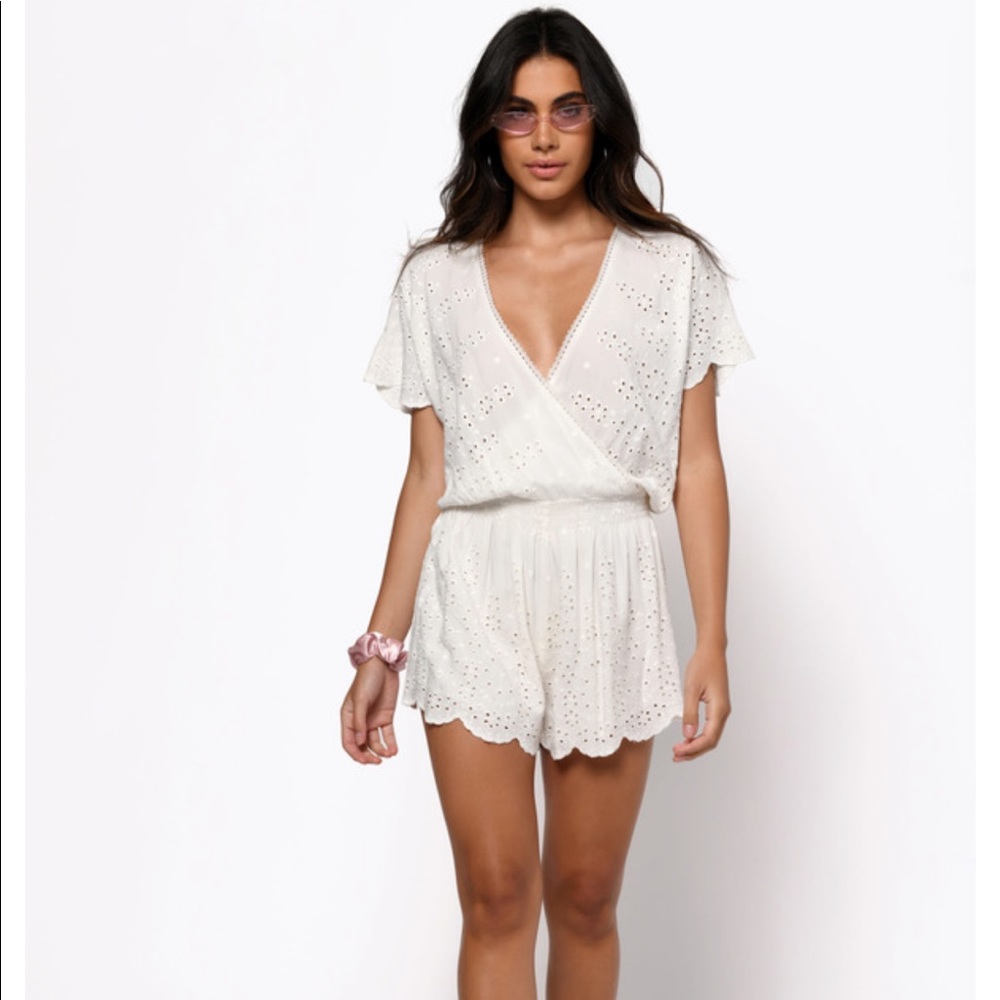 Tobi White Eyelet Romper